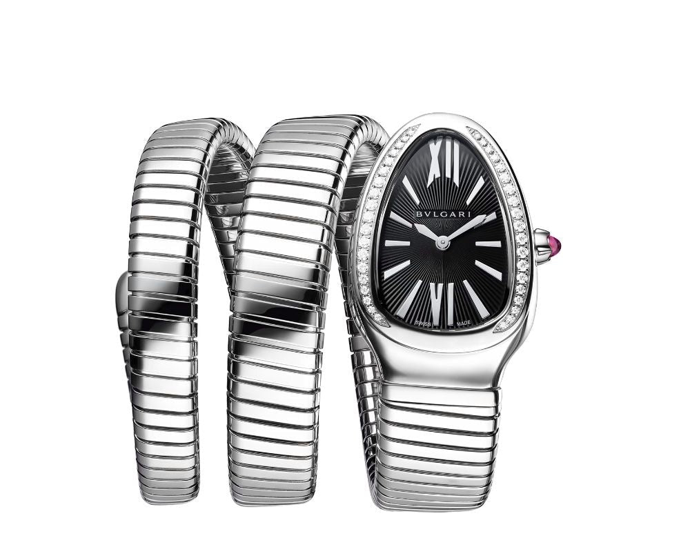 Bvlgari Serpenti Yılan Saat (Silver-Siyah)