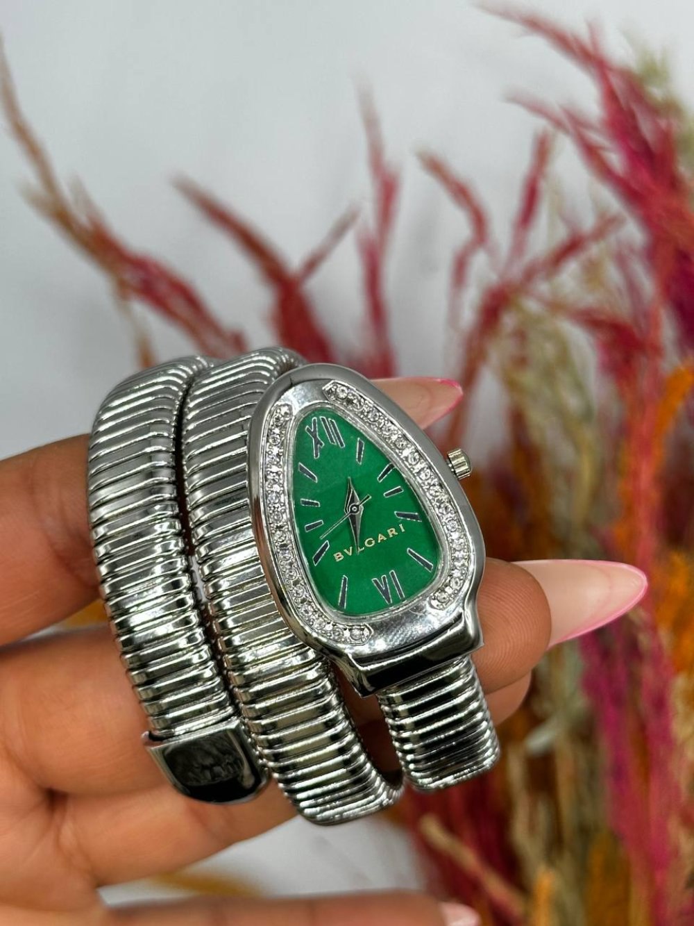 Bvlgari Serpenti Yılan Saat (Silver/Yeşil) 2