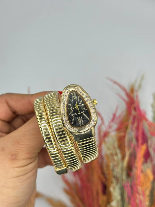 Bvlgari Serpenti Yılan Saat (Gold/Siyah)